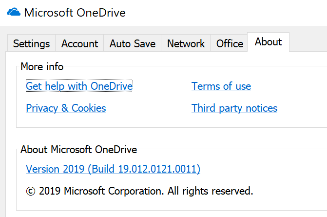 OneDrive Error - "Sorry we're unable to reach the server right now ...