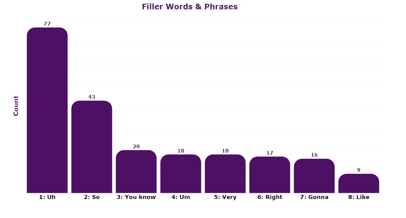 Filler Words & Phrases - verbatim