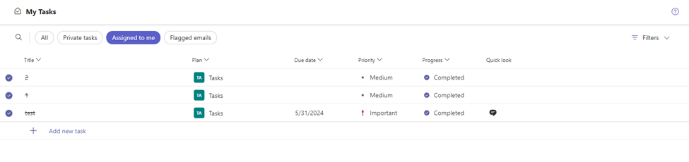 Completed tasks are always filtered out by default. How to undo ...