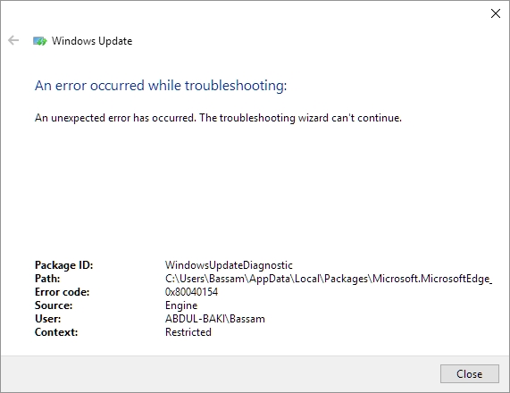 Microsoft .Net Framework update error 0x80070643 - Microsoft Q&A
