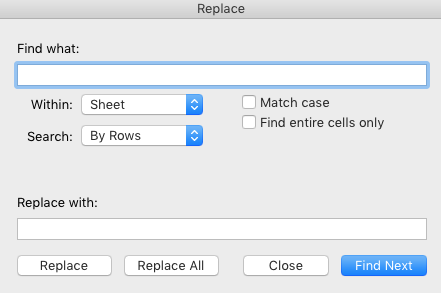 Excel 2016 Mac - Where is 'Find & Select'?