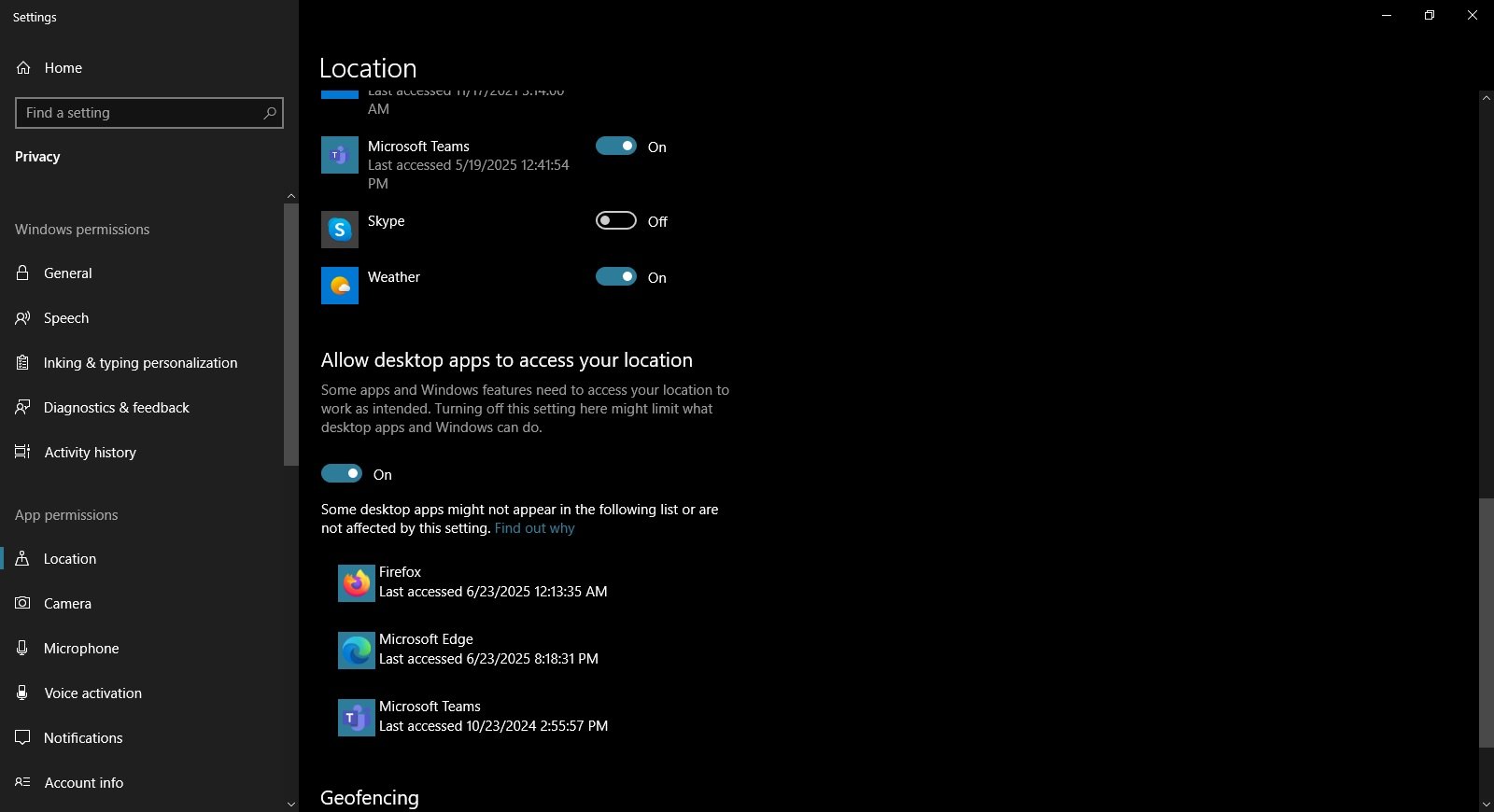 What OTHER apps/services could be using my location? - Microsoft Q&A