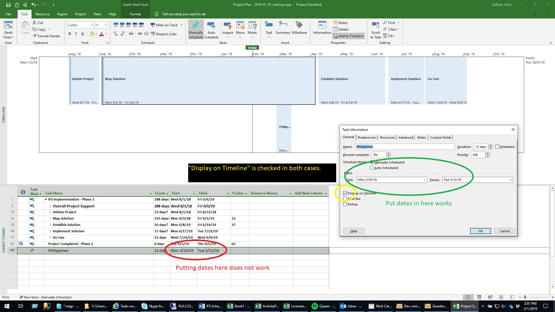 Tasks not showing on MS Project 2016 Standard Timeline view - Microsoft Q&A