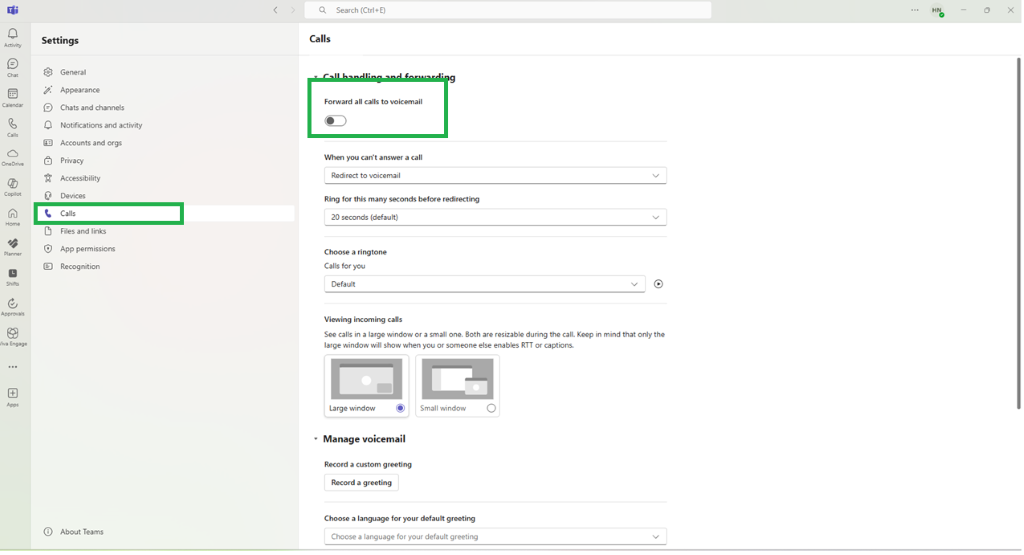 incoming calls to voicemail - Microsoft Q&A