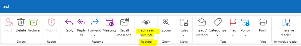 Tracking button unavailable - Microsoft Q&A