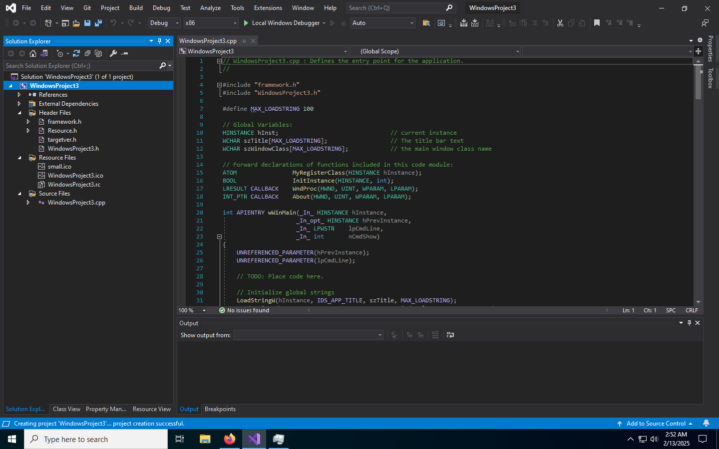 VS2019_Windows_Application