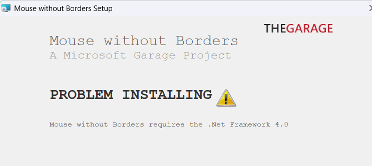 Mouse WO Borders requires .Net Framework 4.0, but it is already ...