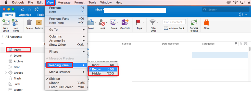 Set inbox for one line view in Outlook Mac - Microsoft Q&A