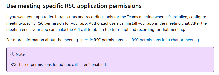 Unable to fetch Microsoft Teams meeting transcript using RSC ...