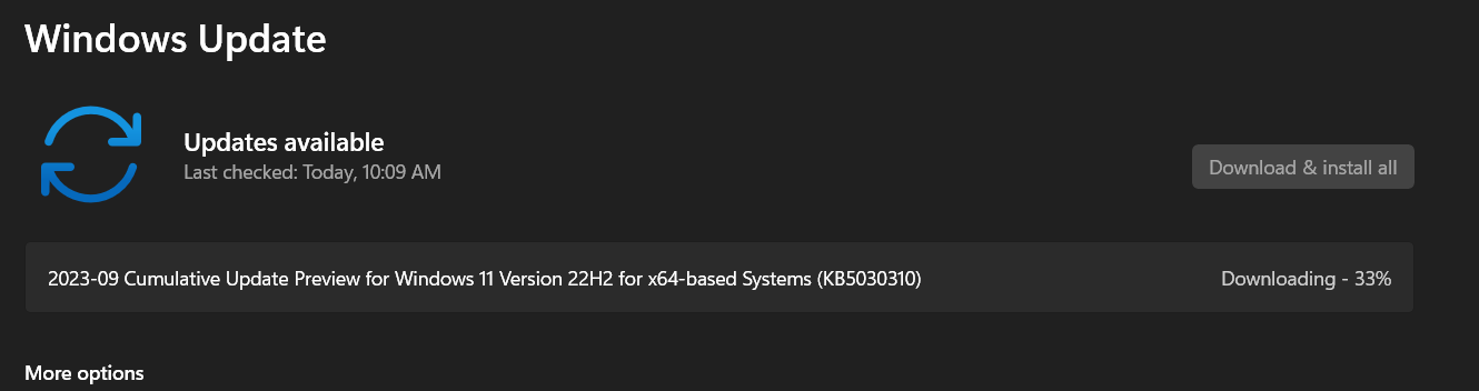 My Windows 11 update has stuck at 1 % what to do ? - Microsoft Q&A