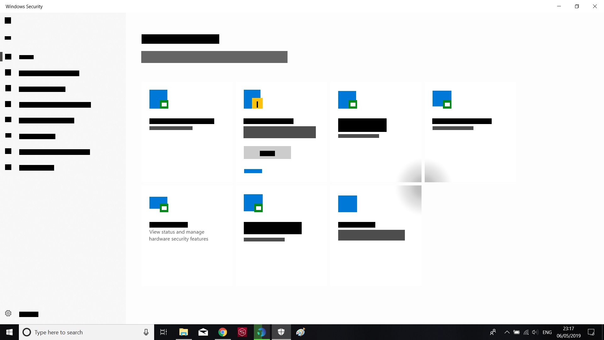 Black squares are blocking out parts of text in windows 10 after ...
