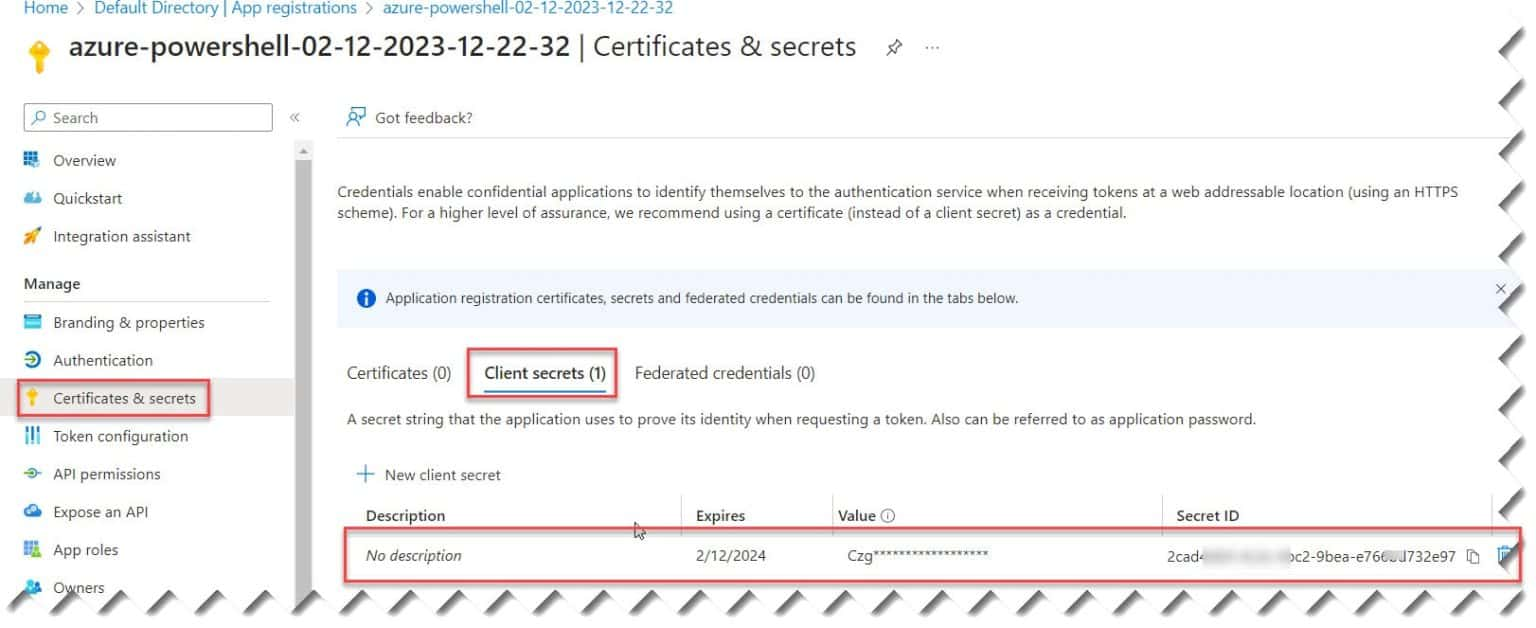 how to get client secret value in azure