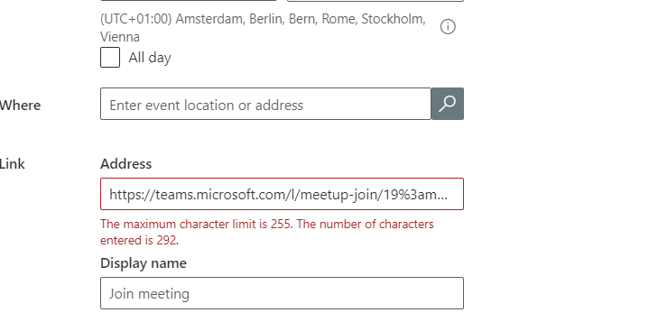 exceed-charatcer-limit-events-webpart-sharepoint-online-microsoft-q-a