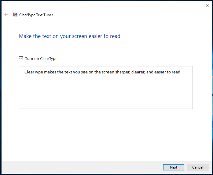 CMRC ClearType is disabled when connected - Microsoft Q&A