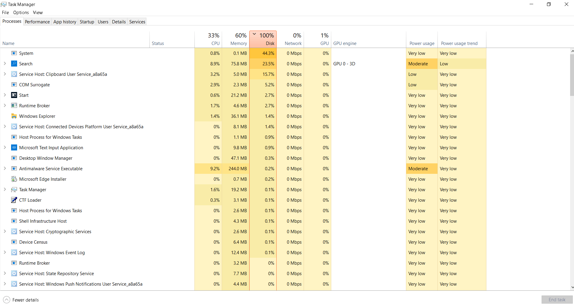 My Hard disk is going to 100% disk usage very Frequently and memory ...