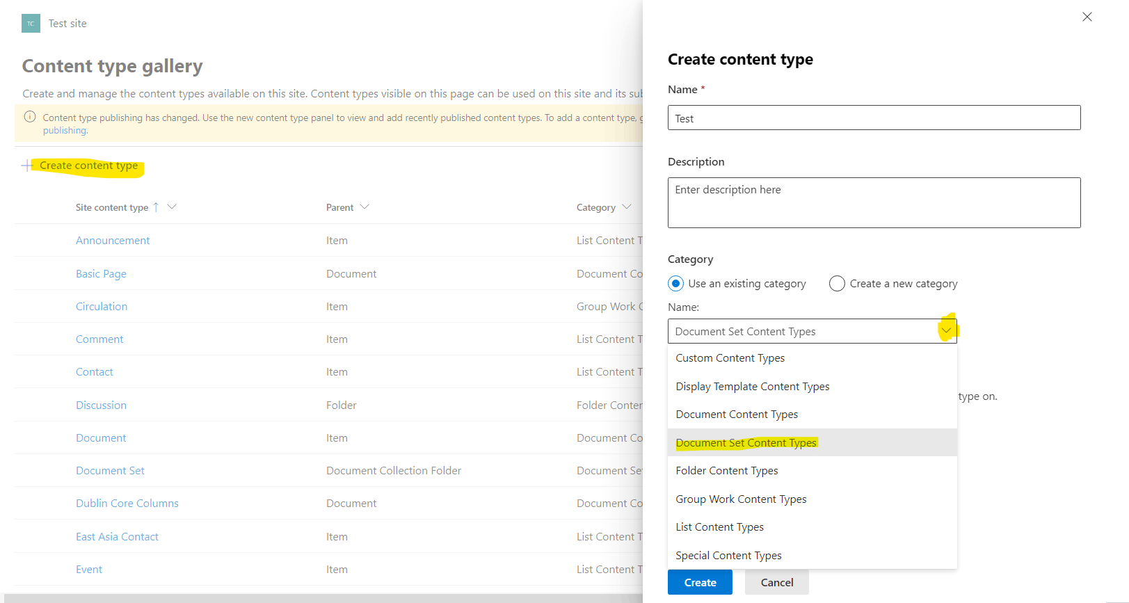 New document set option not showing in subfolders of library ...