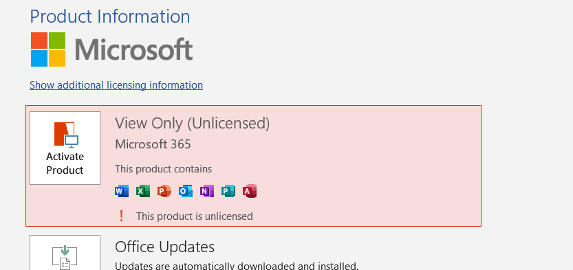 Unable to Activate MS Office - Microsoft Q&A