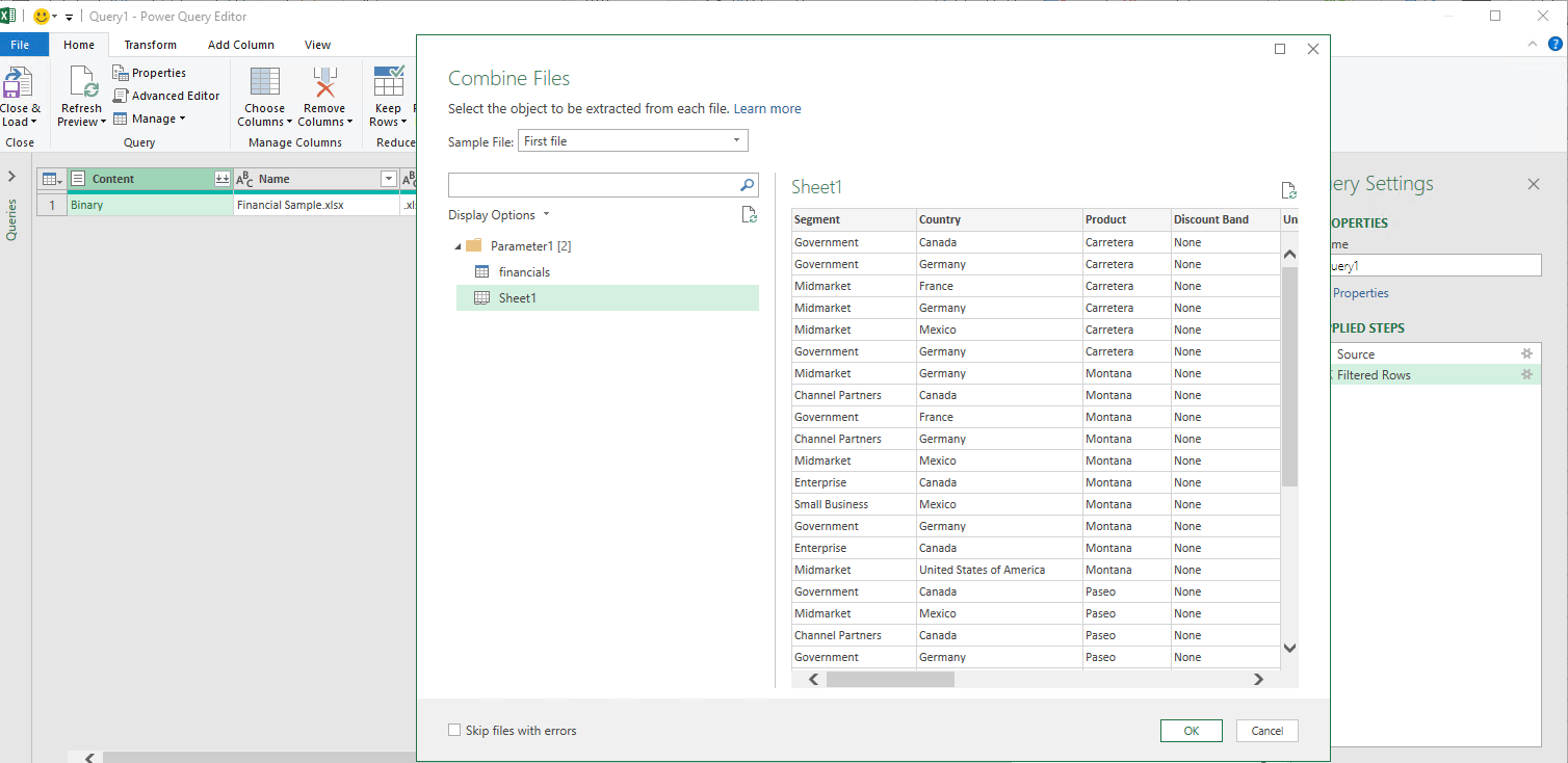Getting an error when trying to connect SharePoint files to Power Query ...