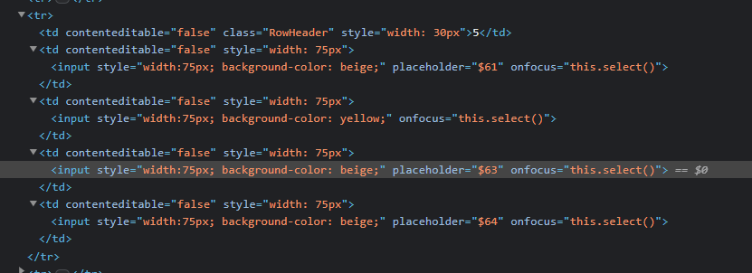 Table Edit Demo Screenshot 2023-07-06