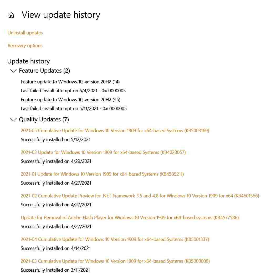 Can't update windows 10 64 bit - Error 0xc0000005 - Microsoft Q&A