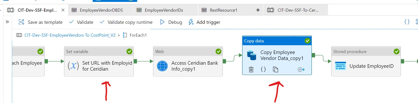 REST Source in ADF Copy Activity Not taking pipeline variables ...