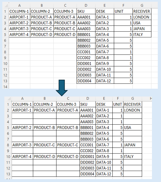 How to add auto multiple row at once by using two column data ...