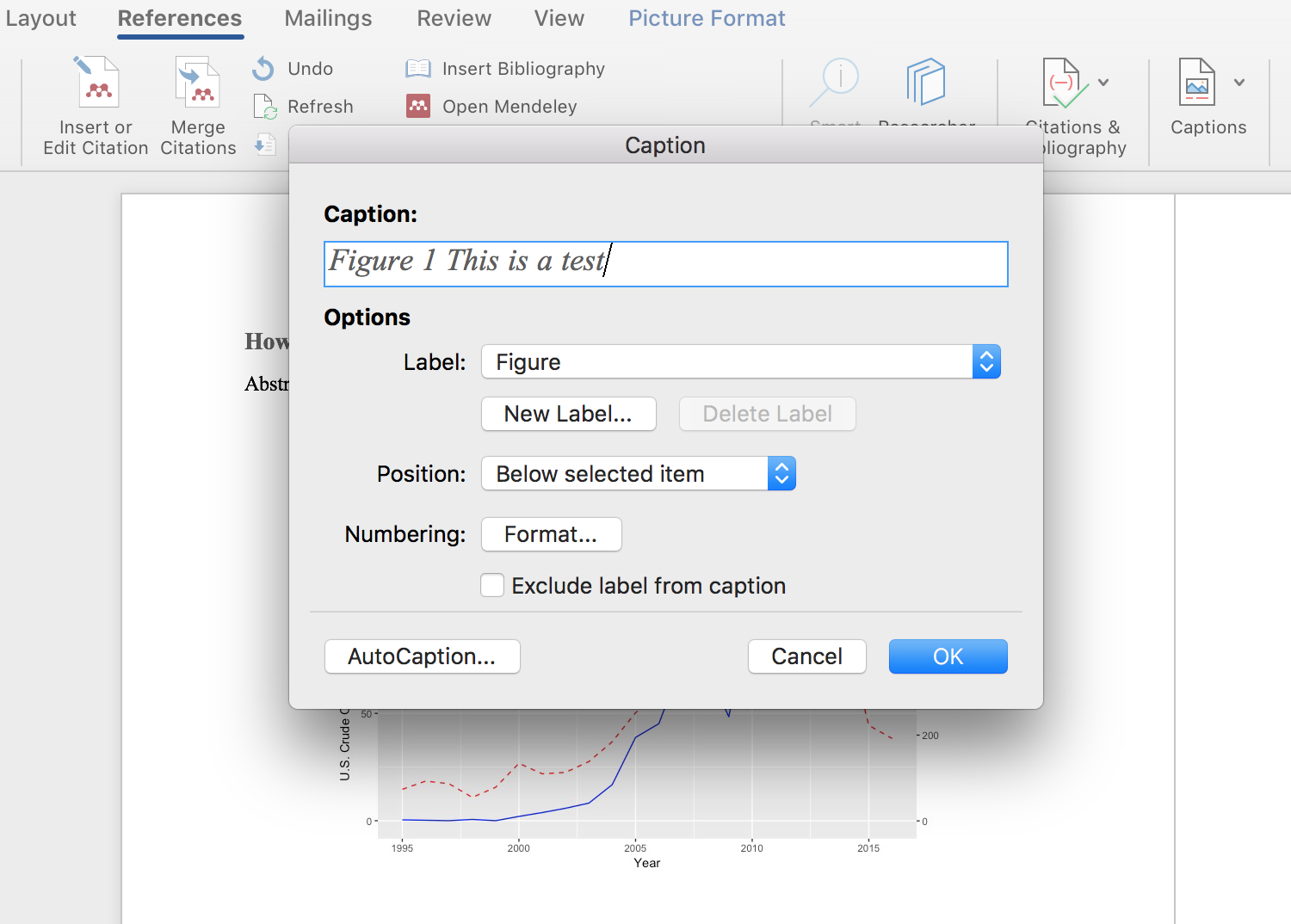 Captions in word for Mac are inserting at the beginning of the document ...