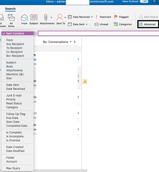 Email ARE in inbox but do not show up in search - Microsoft Q&A