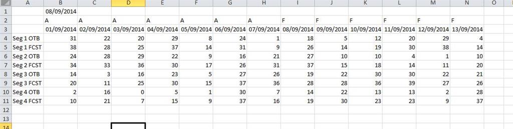 Fill alternate rows with data from row above based on a dynamic Cell ...