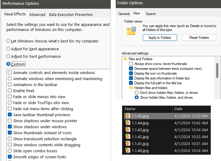 How 2 enable pop up image view on mouse hover in Explorer. IIRC, on ...