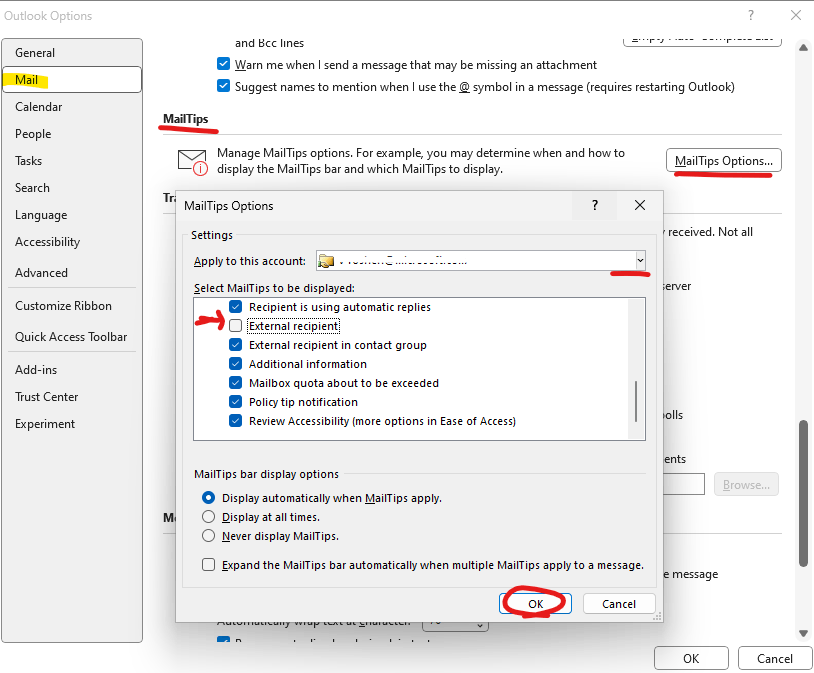 outlook 发送邮箱 提示发件人在组织之外 无法解决 - Microsoft Q&A