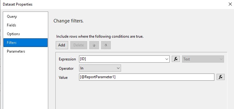 Multi-Value Parameter vs Each value in different datasets - Microsoft Q&A