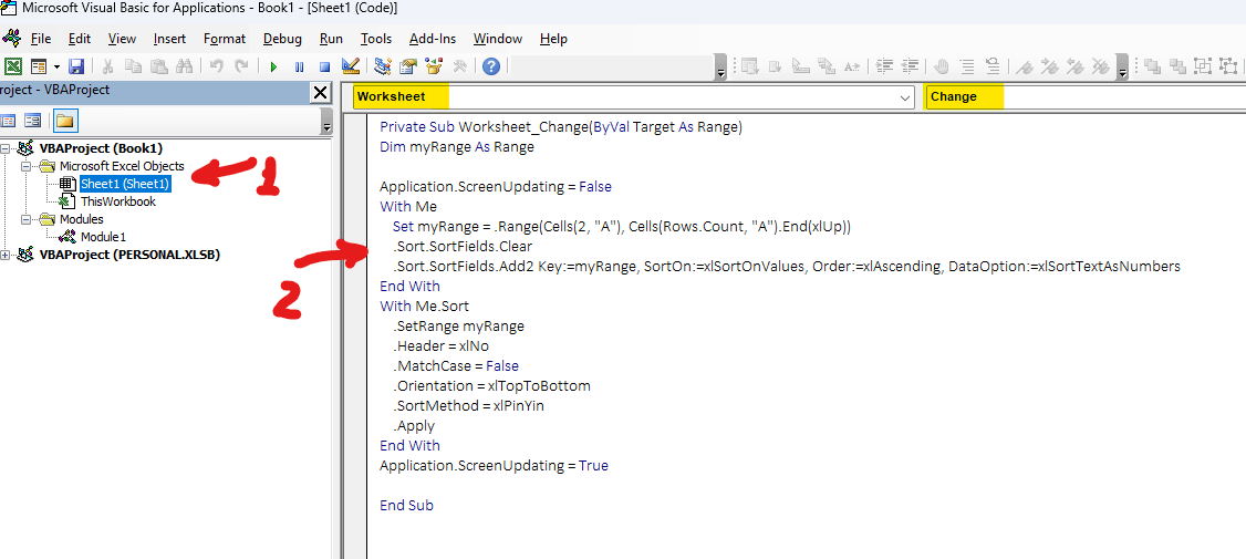 How to dynamically sort cells in excel file based on the most recent ...