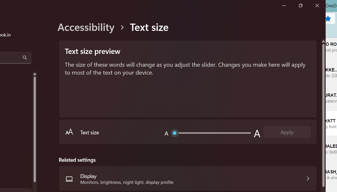 Why is my font size so big all of a sudden. not all text is but desktop ...
