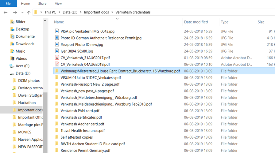 PDF Excel and other office files showing file type as Folder and not ...