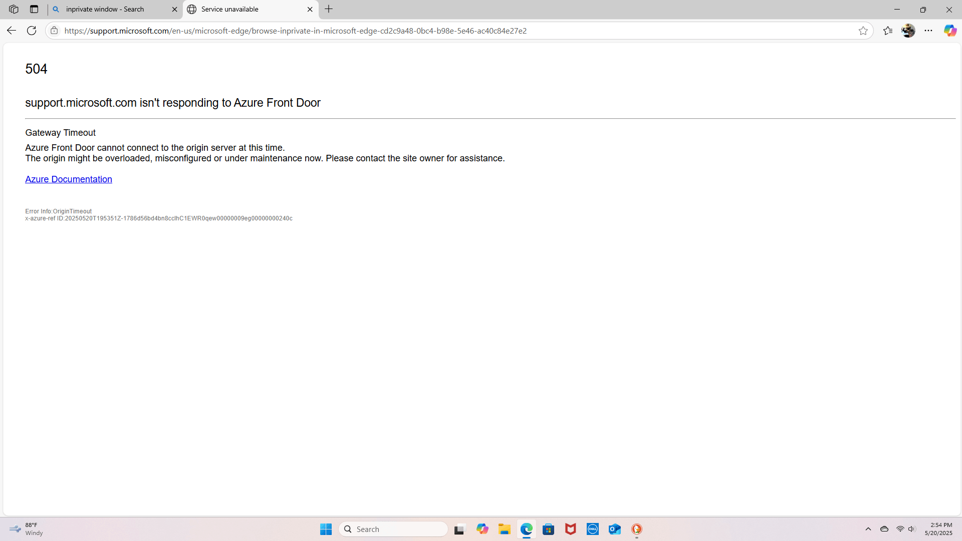 Error message - Microsoft Q&A