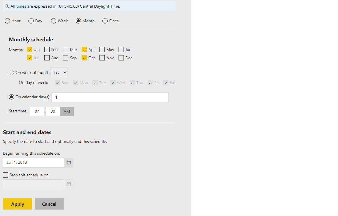 sql-how-to-schedule-biweekly-ssrs-subscription-on-2017-43-off