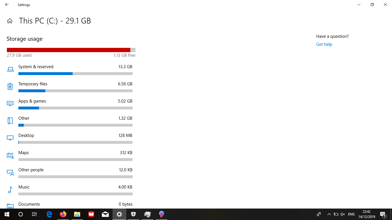 Issues while installing updates due to low storage space - Microsoft Q&A