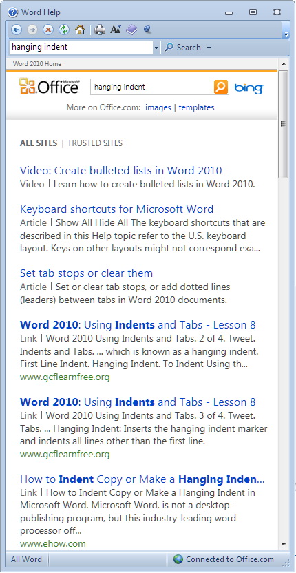 Can I create a link in a Word document to a specific Word help topic ...