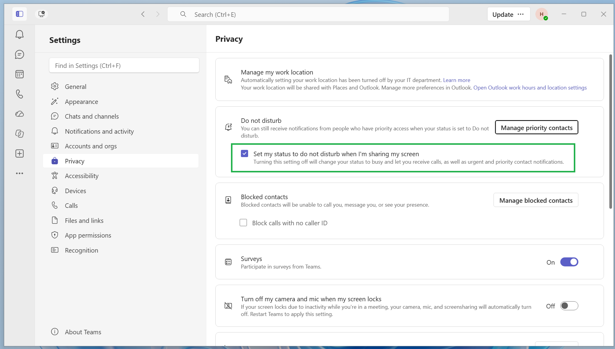 Permanently turn off do not disturb - Microsoft Q&A