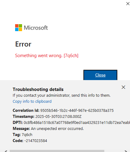 Got error when sign in power point - Microsoft Q&A