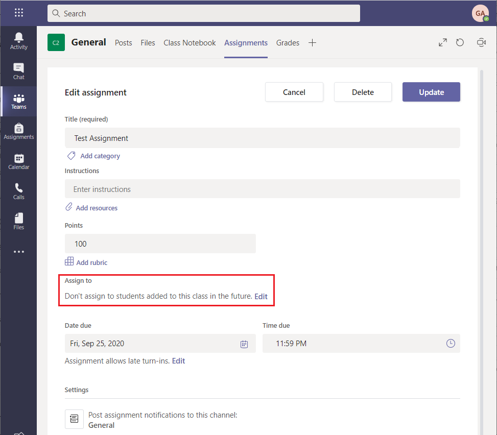 new student in Teams can't see the assignments - Microsoft Q&A