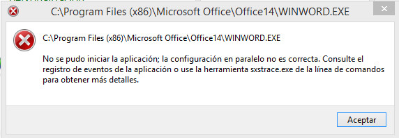 Configuración en paralelo no es correcta Este error aparece al