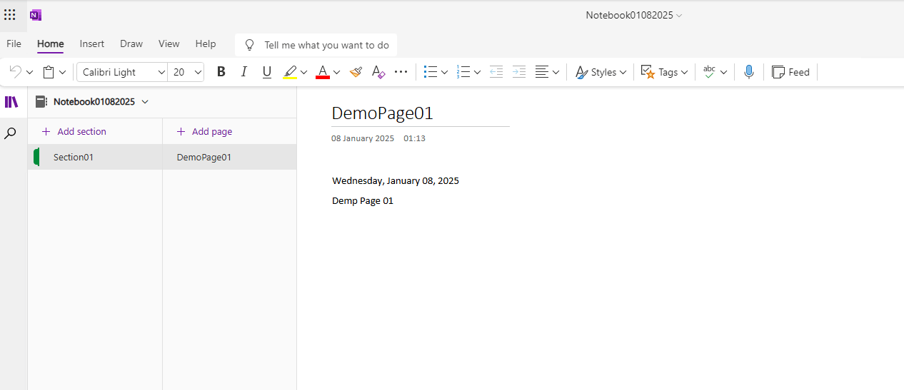 Update Onenote to accept Long Date for date insertion - Microsoft Q&A