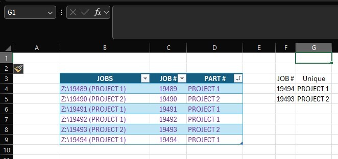 cell in range to show data from a table filter? - Microsoft Q&A