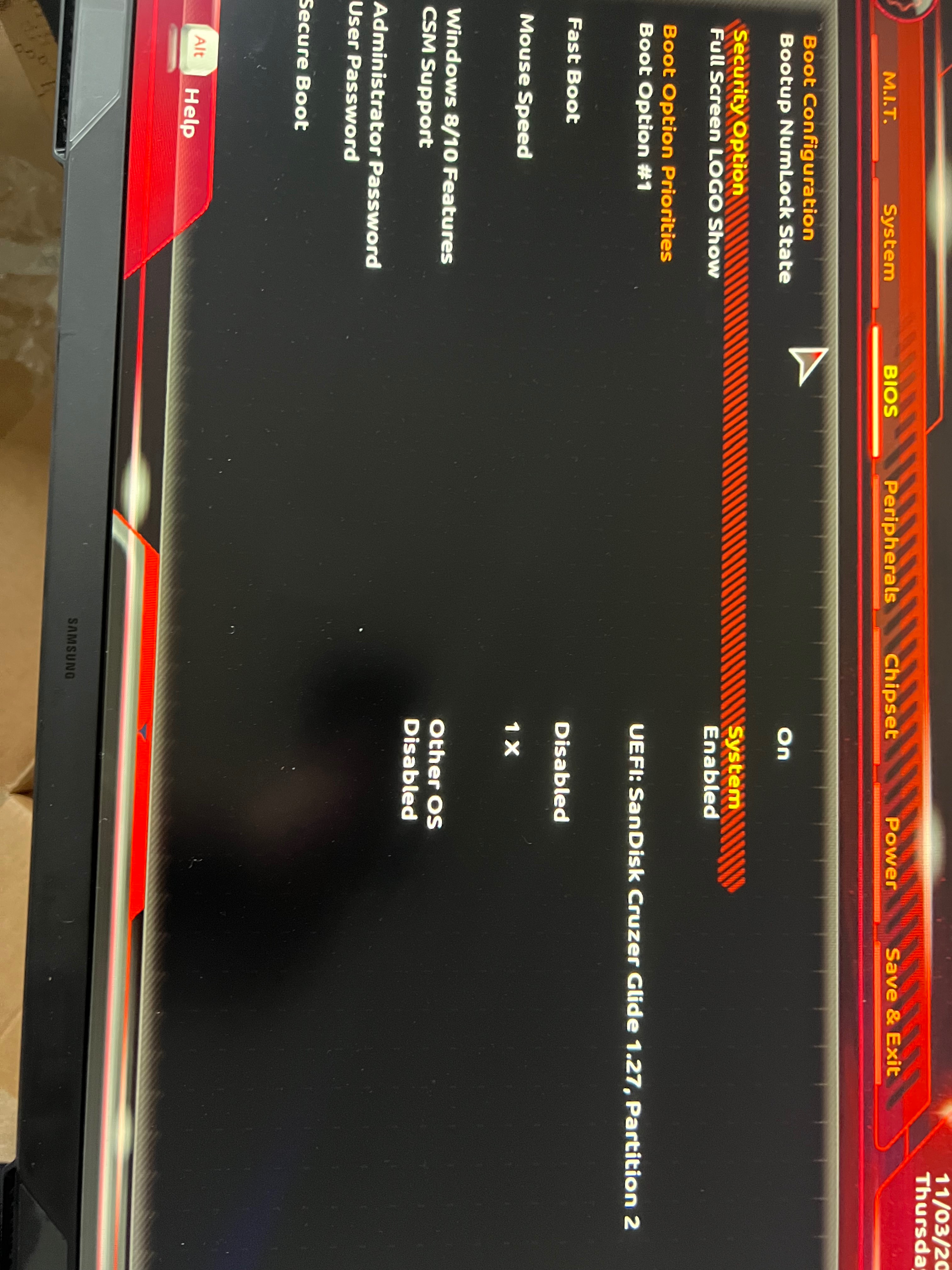 Can't install Windows 11 on new PC, error message 0xc0000098