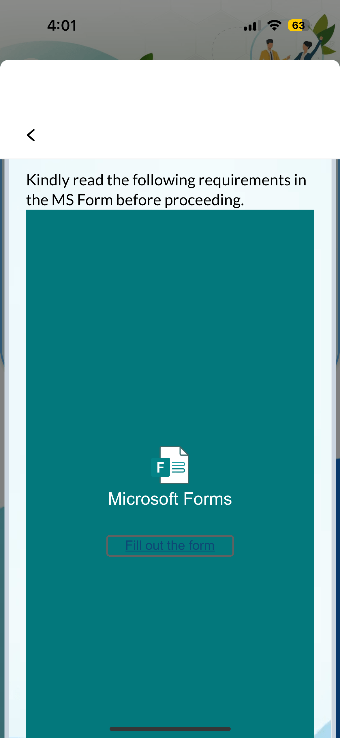 Embedded form not showing on webpage, shows MS Form fill in form link ...