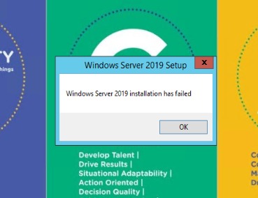 Failed to upgrade windows server 2012 r2 to windows server 2019 ...