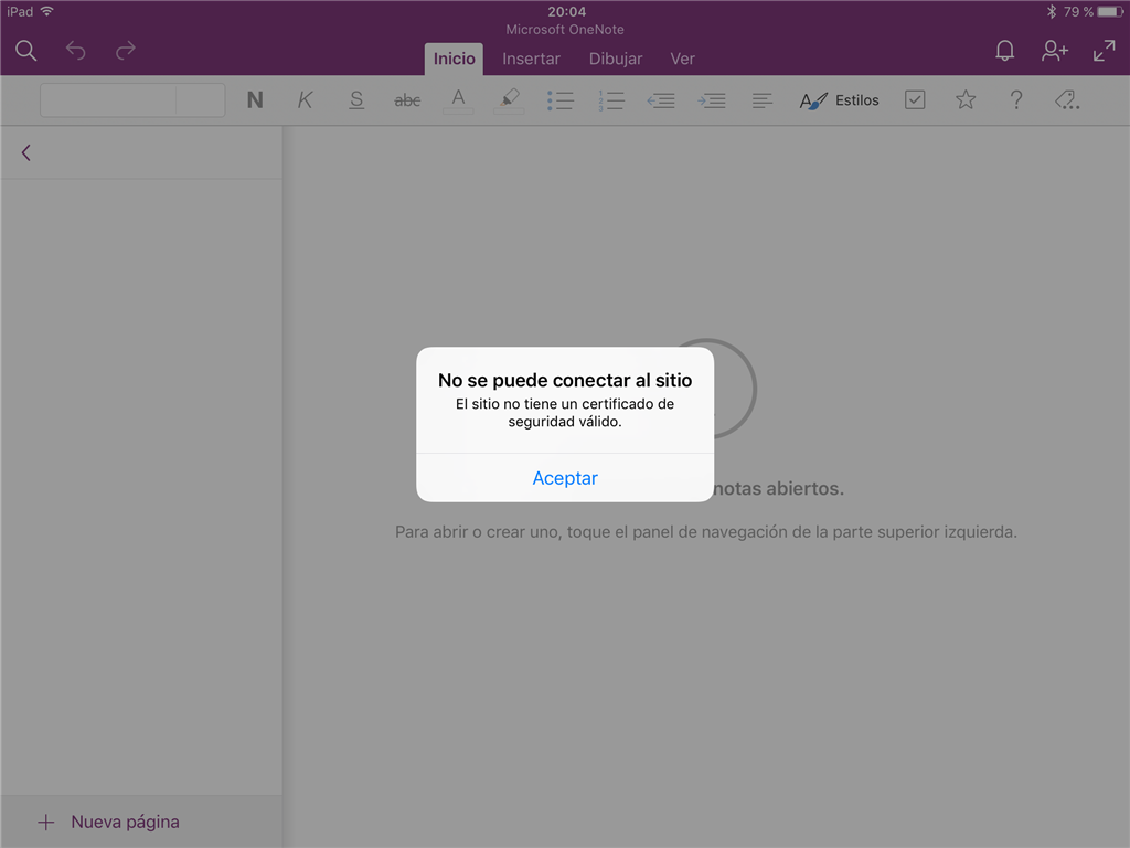 OneNote / Ipad: error connecting to onedrive - Microsoft Q&A