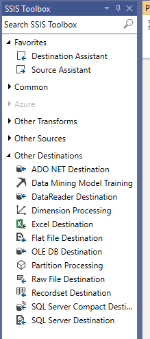 ODBC destination tasks in sssis 2019 - Microsoft Q&A